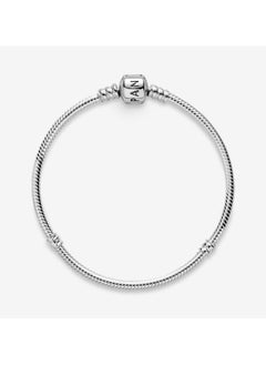 PANDORA Pandora Moments Barrel Clasp Snake Chain Bracelet, 18cm  - Image 4