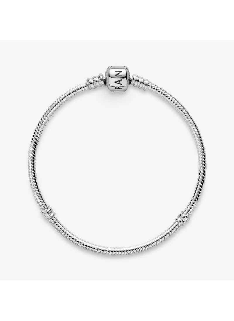 PANDORA - Pandora Moments Barrel Clasp Snake Chain Bracelet, 18cm - Image 1