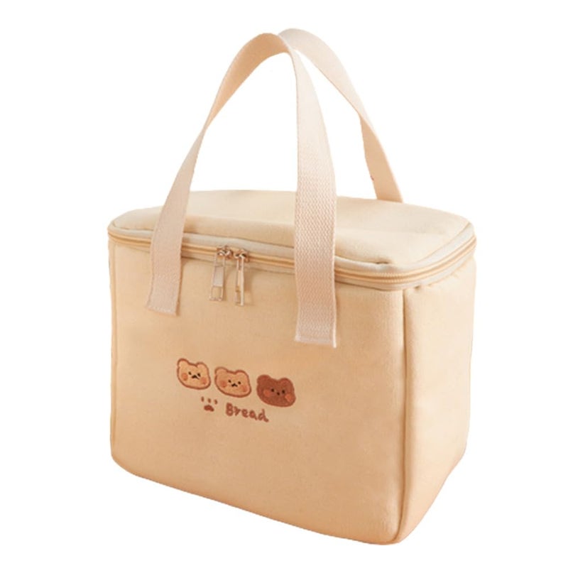 Richtrue Kawaii Lunch Bag For Girls Box Insulated Cute Bags Women Kids (Bear- Bucket) - Image 1