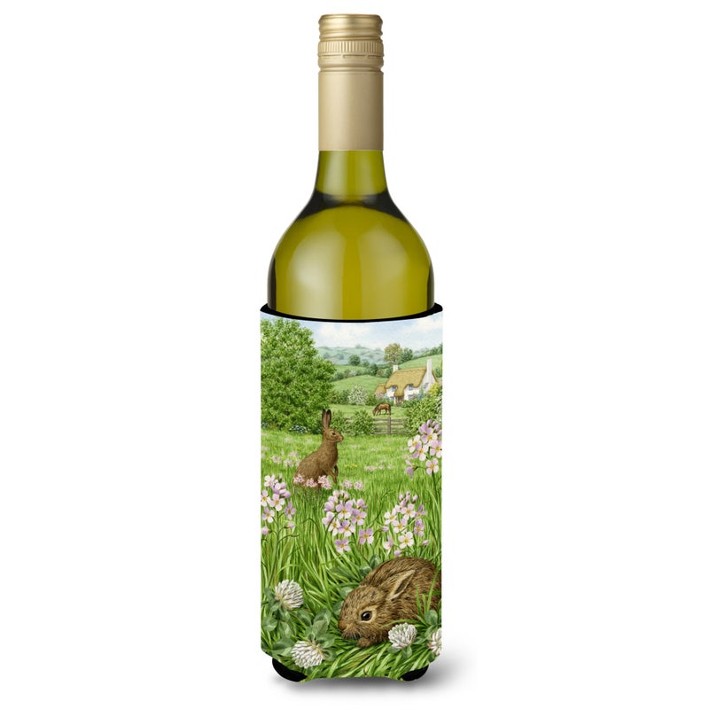 ""Caroline's Treasures Leveret and Momma Rabbit Wine Bottle Koozie Hugger  750 ml  Multicolor""
