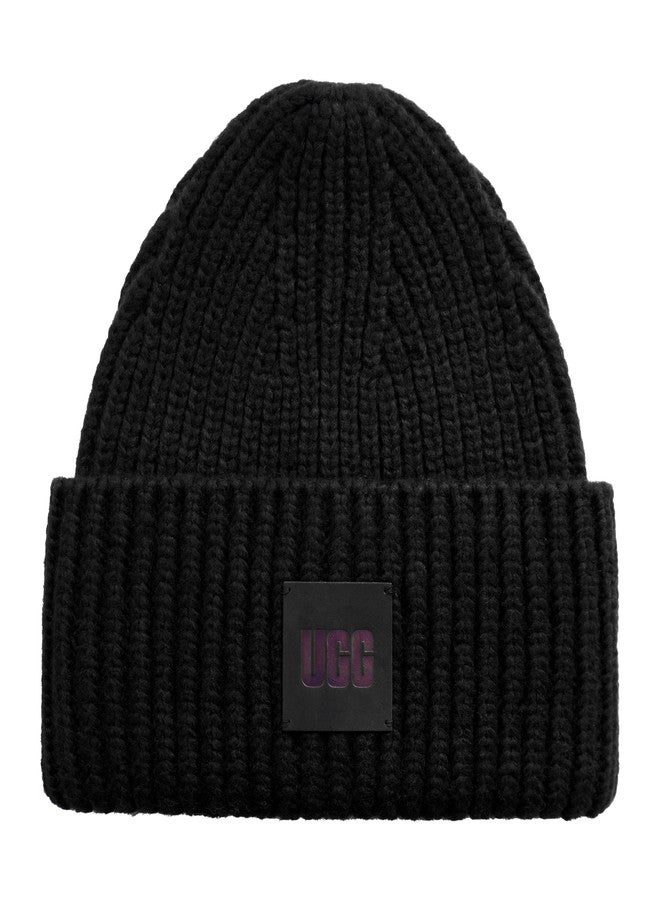 UGG Women's Chunky Rib Knit Warm Winter Beanie Hat, Black, One Size - Image 3
