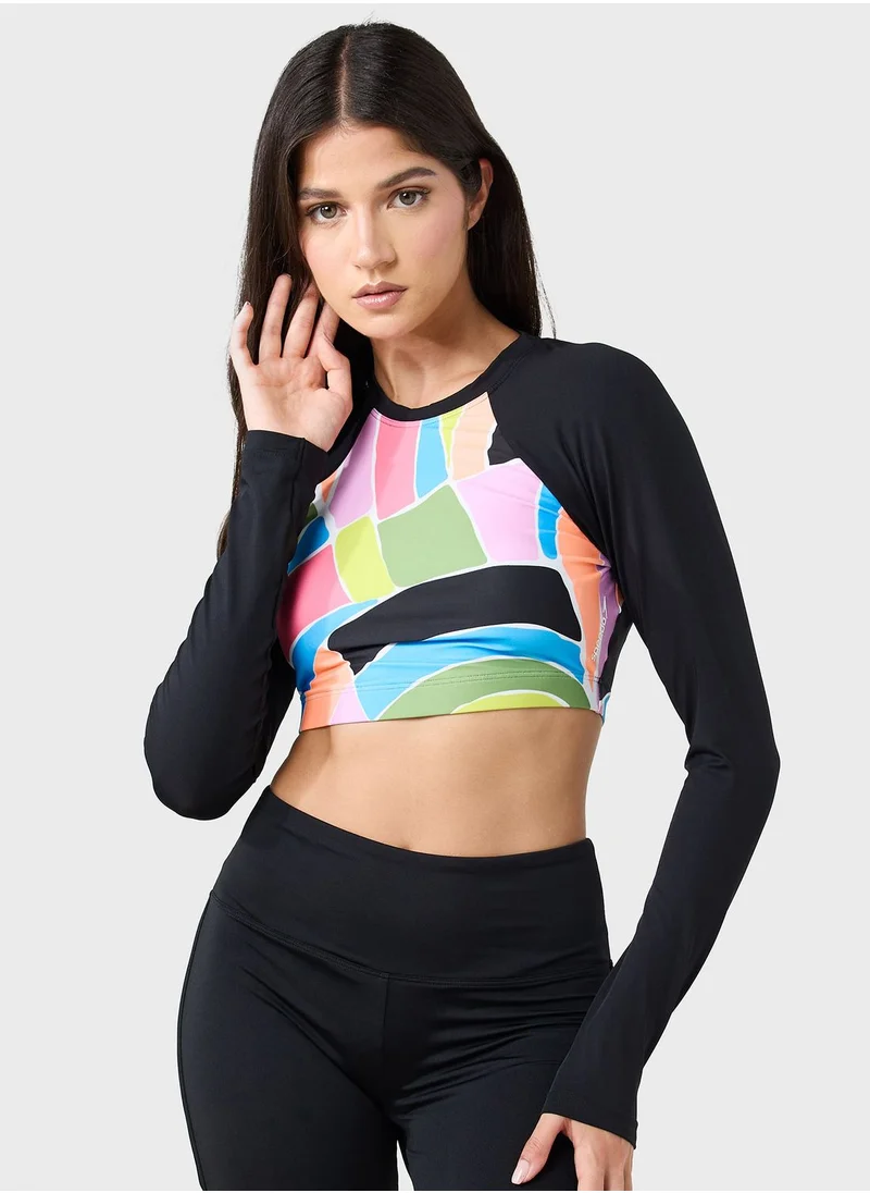 speedo Printed Crop Top