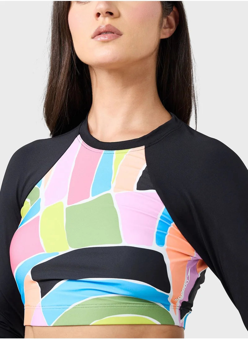speedo Printed Crop Top