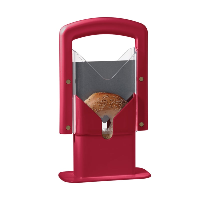 Hoan The Original Bagel Guillotine Universal Slicer 925Inch Red