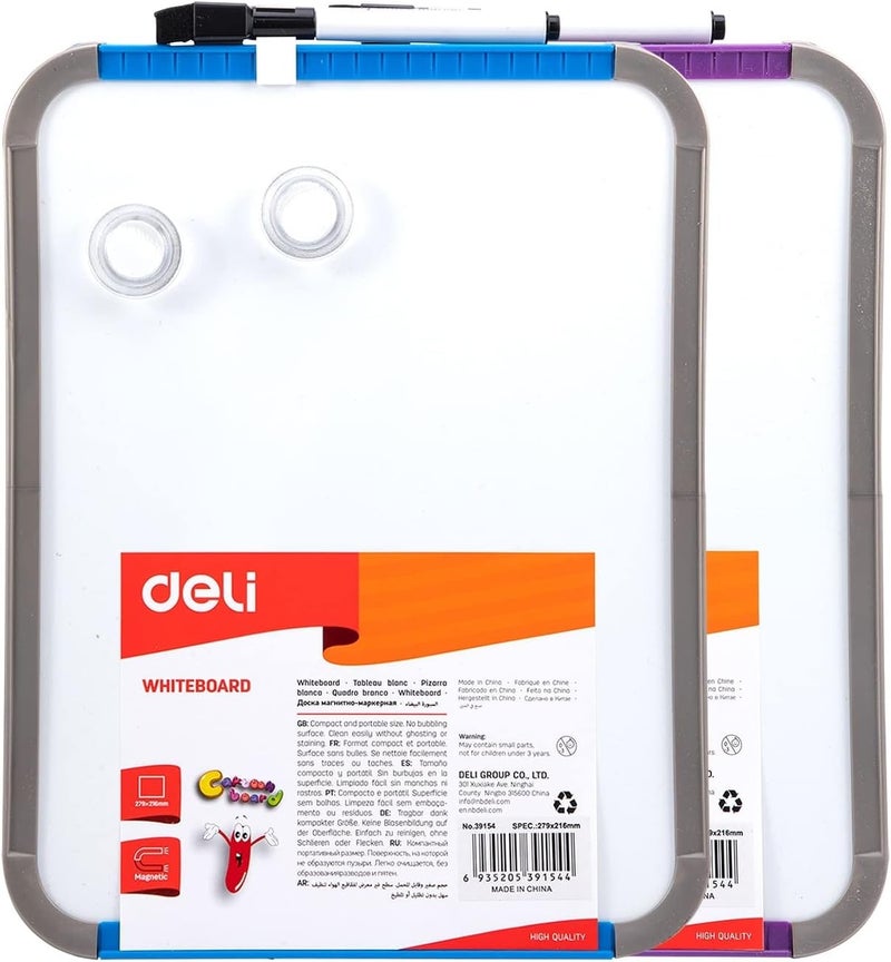 Deli Whiteboard, 279 Mm X 216 Mm X 22 Mm Size, Assorted - Image 1
