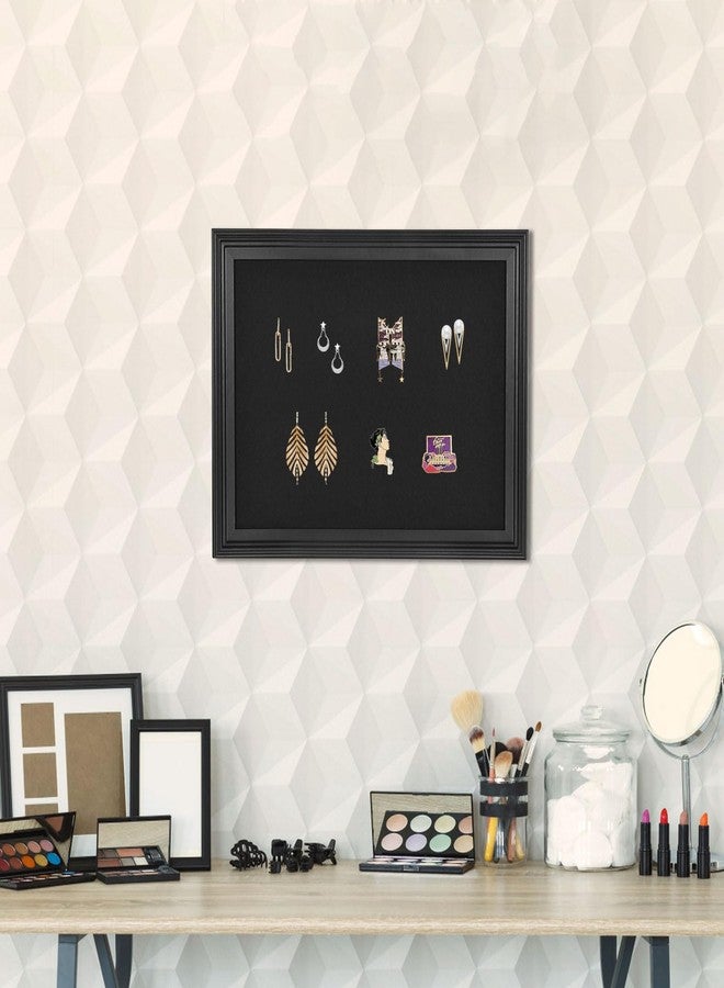 YCCYYCCY Bulletin Board with Felt, Black Wood Framed Display Bulletin Board for Walls with Pins, Eye Bolts, gaskets, Screws, Pin Board for Office, School and Home(MZB-BK,3343,1P - Image 2