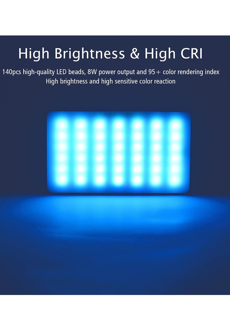 Loquat W140 RGB Video Light, Portable LED Camera Light Panel 0-360 Full Color, CRI95+ 2500K-9000K Dimmable 20 Lighting Effects, 3000mAH Rechargeable LED Lighting for Photography, Video Conference, TikTok - Image 5