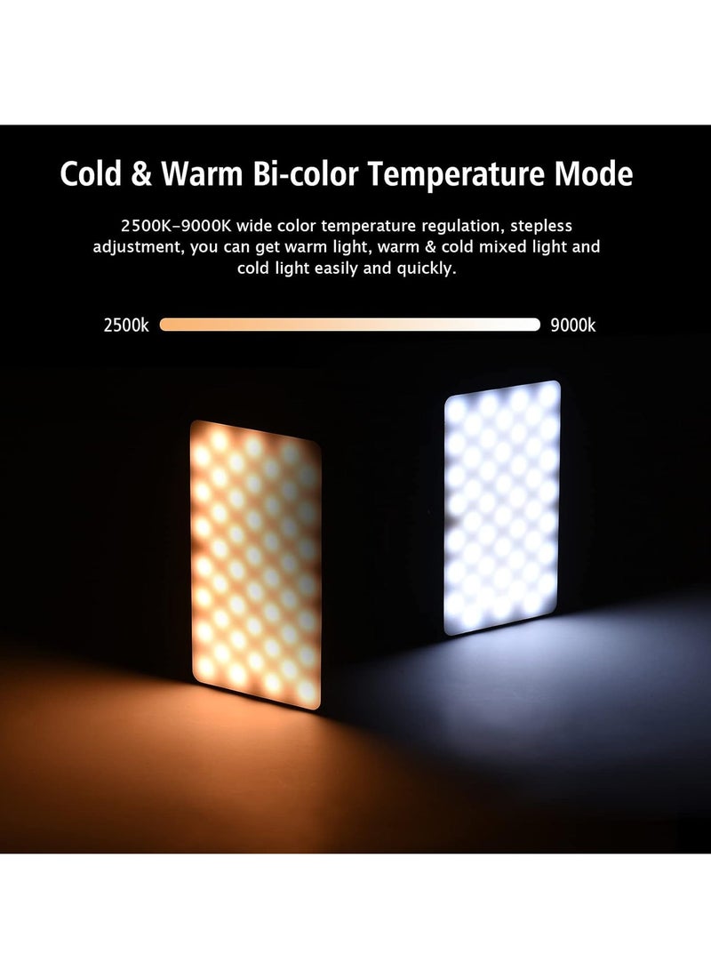 Loquat W140 RGB Video Light, Portable LED Camera Light Panel 0-360 Full Color, CRI95+ 2500K-9000K Dimmable 20 Lighting Effects, 3000mAH Rechargeable LED Lighting for Photography, Video Conference, TikTok - Image 2