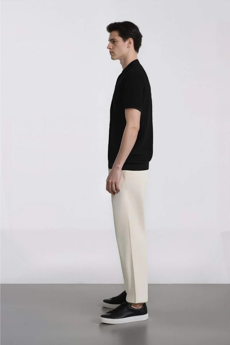 Defacto  Loose Comfortable Fit Wide Leg Cotton Trousers for Men | Best Price UAE