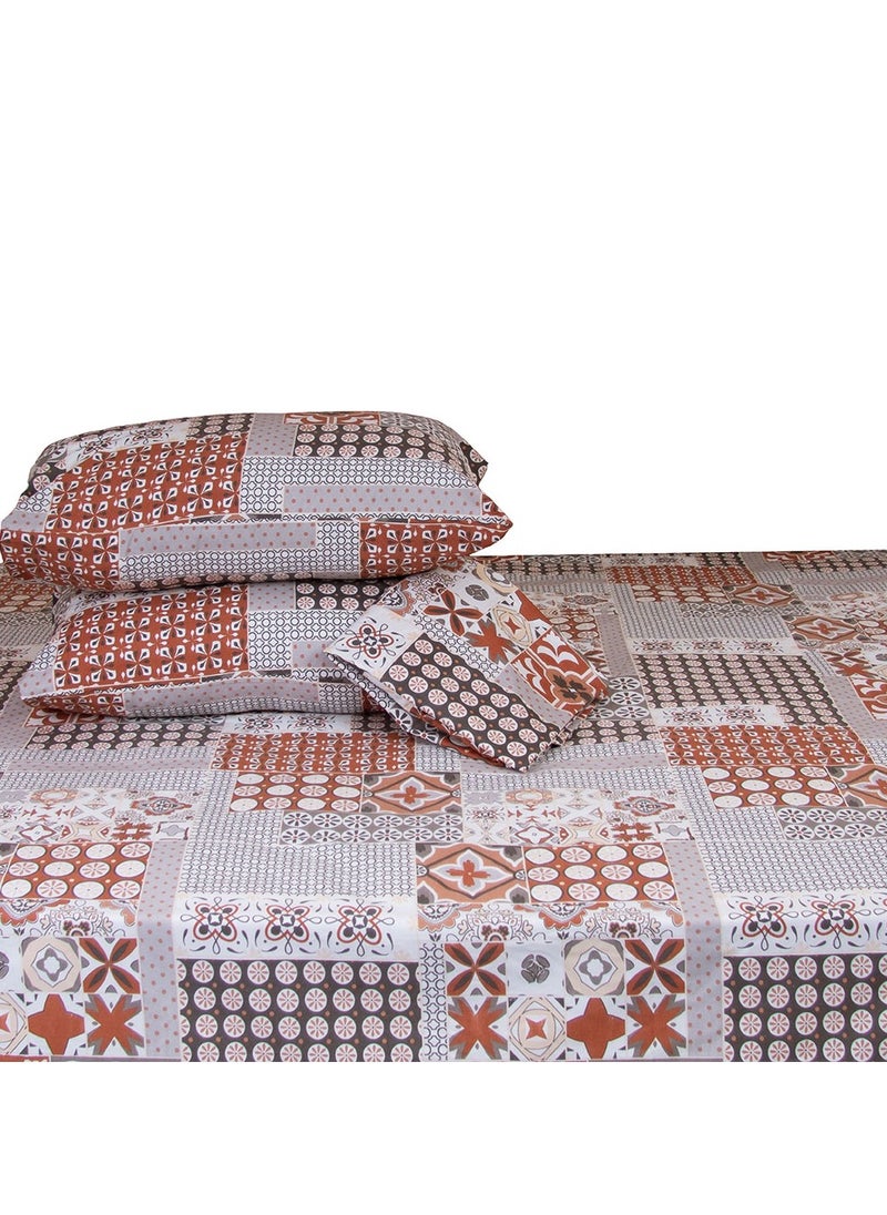 Family Bed Flat Bed sheet Set Cotton 4 pieces size 240 x 250 cm Model 151 from Family Bed  - Image 4