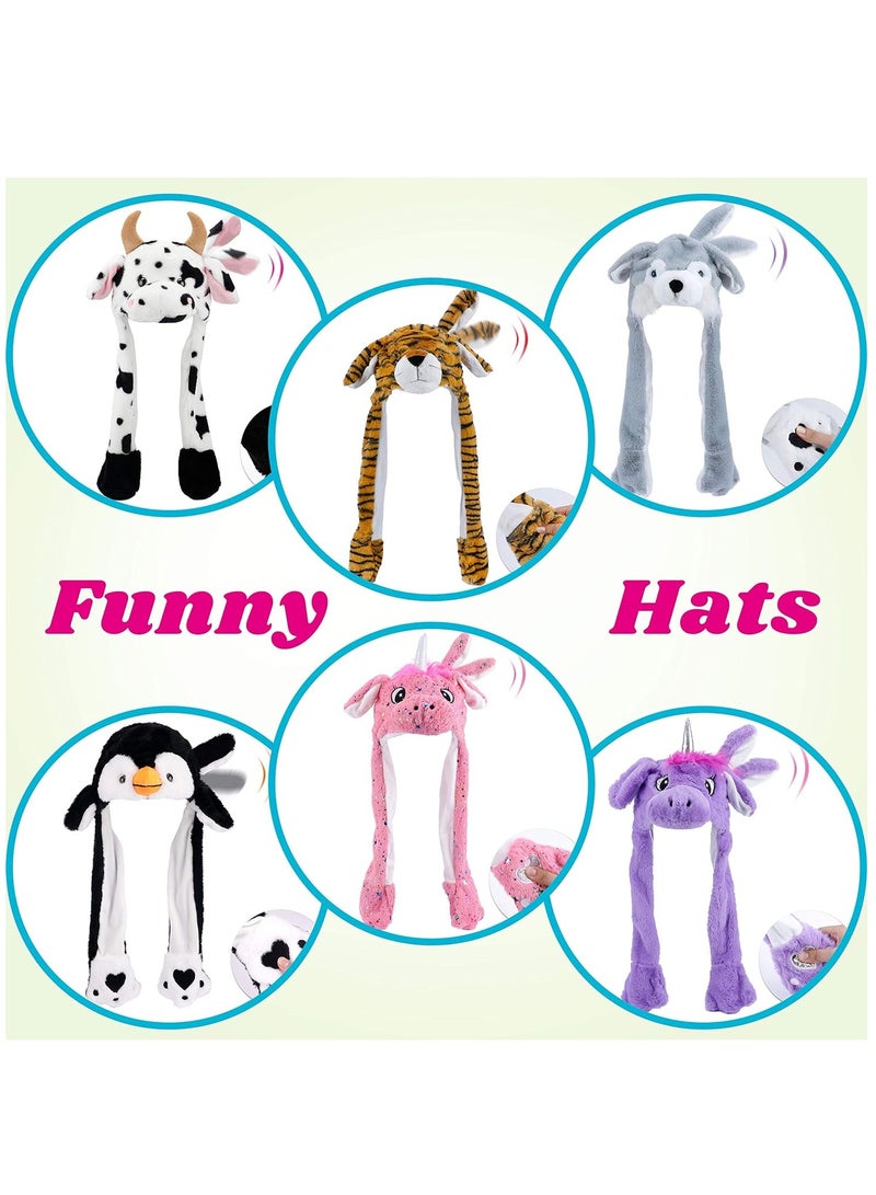SYOSI Penguin Hat with Ears Moving Jumping Pop Up Beating Hat Plush Holiday Cosplay Dress Up Funny Gift for Kids Boys Girls Black  - Image 5