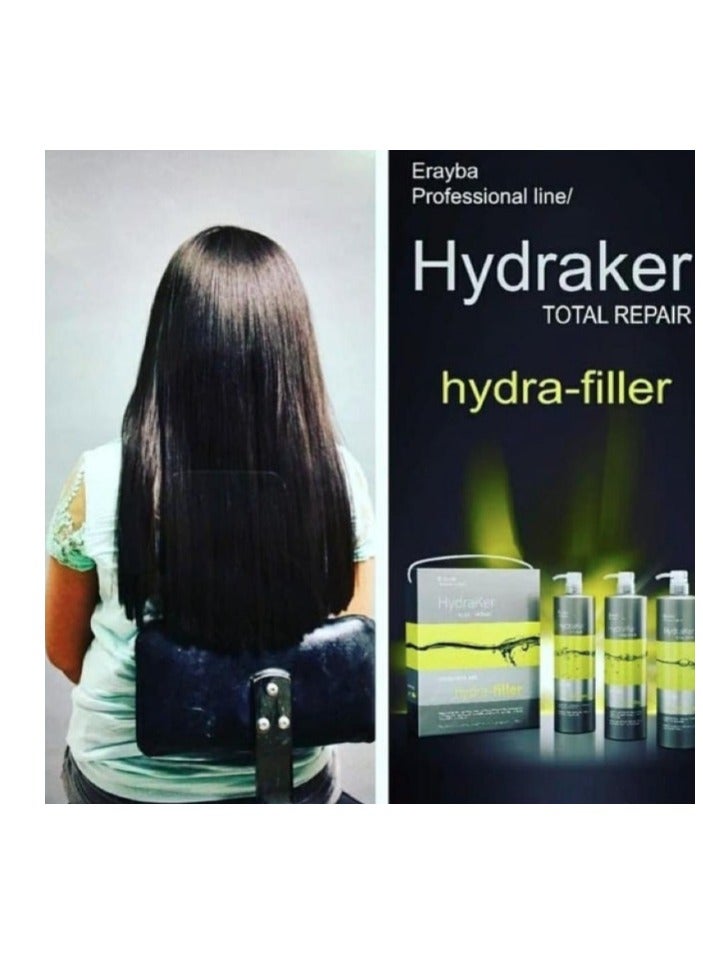 Erayba HydraCare Hydra Filler Keratin Repair Kit for Damaged Hair 1000ml x 3 pieces - Image 2