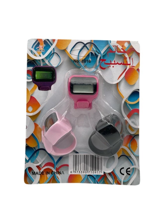 Digital Electronic Finger Counter Set, 3 Pieces, Multi-Color LED - Image 1