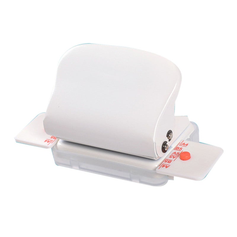 Mini Book Binding Machine White Compact Portable Manual Coil Binding Machine - Durable Material Fast Accurate Multiple Holes Punch for School Home Office DIY Crafts Projects - Image 2