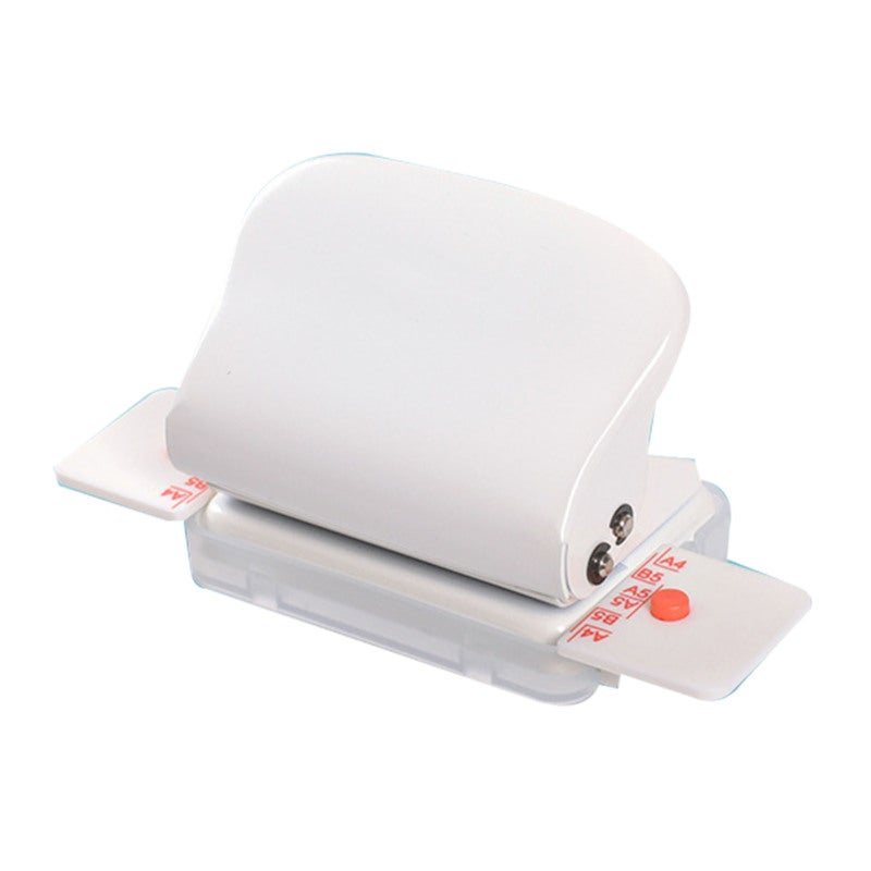 Mini Book Binding Machine White Compact Portable Manual Coil Binding Machine - Durable Material Fast Accurate Multiple Holes Punch for School Home Office DIY Crafts Projects - Image 1