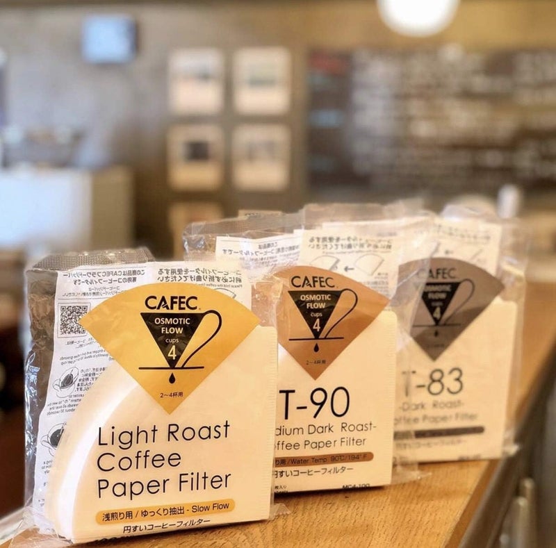 CAFEC Premium Coffee Filter | Coffee Paper Filter by Roast Type - (Dark Roast (4 Cups)) V60 02 style universal 1 to 4 cup Disposable Coffee Filter for Pour Over Dripper brewing DC4-100W - Image 2