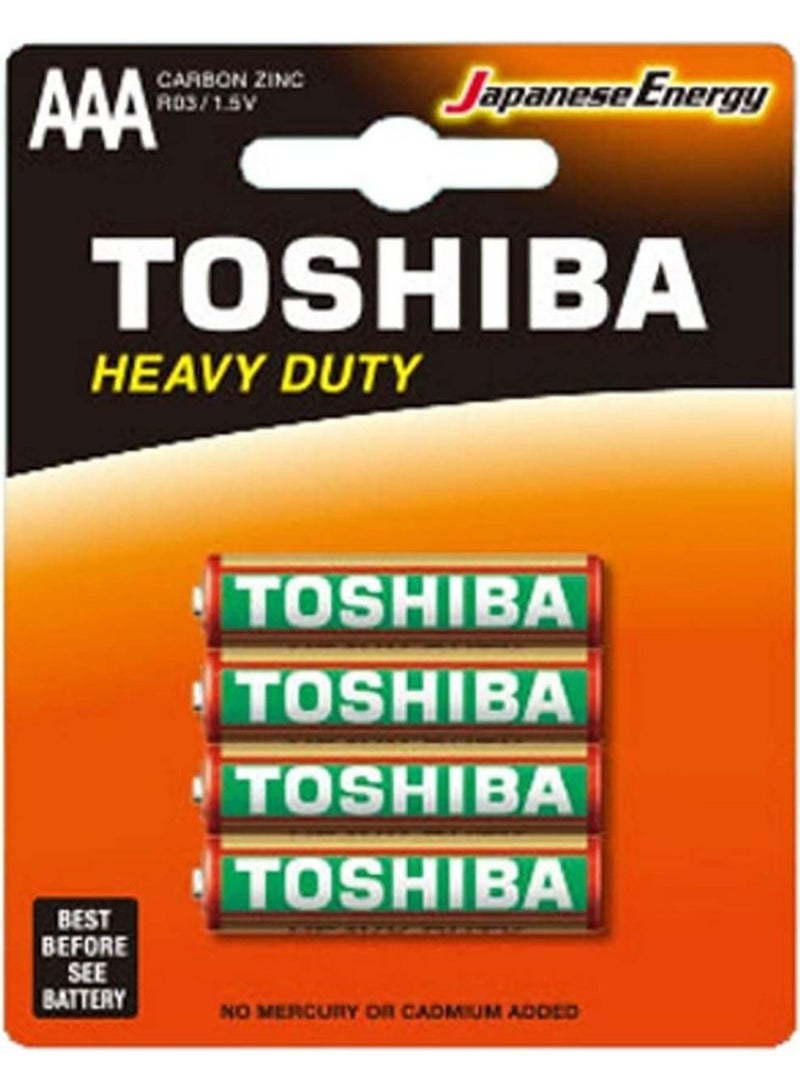 Toshiba AAA Heavy Duty Batteries 4pcs 91415