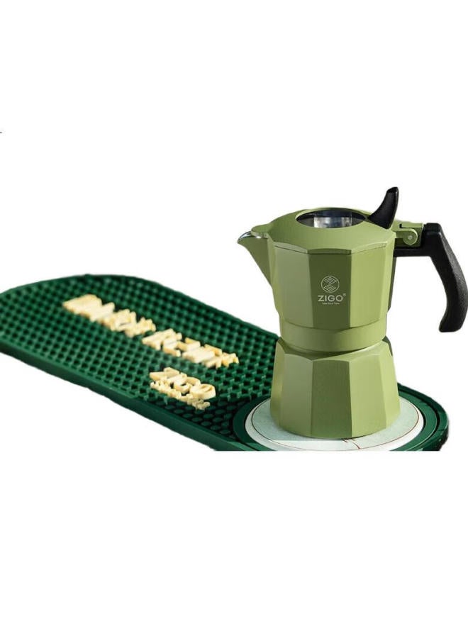 Zigo Dual-valve Moka Pot, Italian Espresso Pour-over Coffee Maker, For Home And Outdoor Use , 2-cup Capacity, Forest Green - Image 3