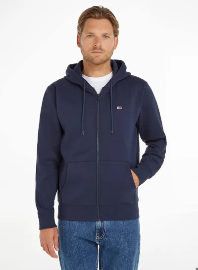 TOMMY JEANS Organic Cotton Fleece Zip-Thru Hoody