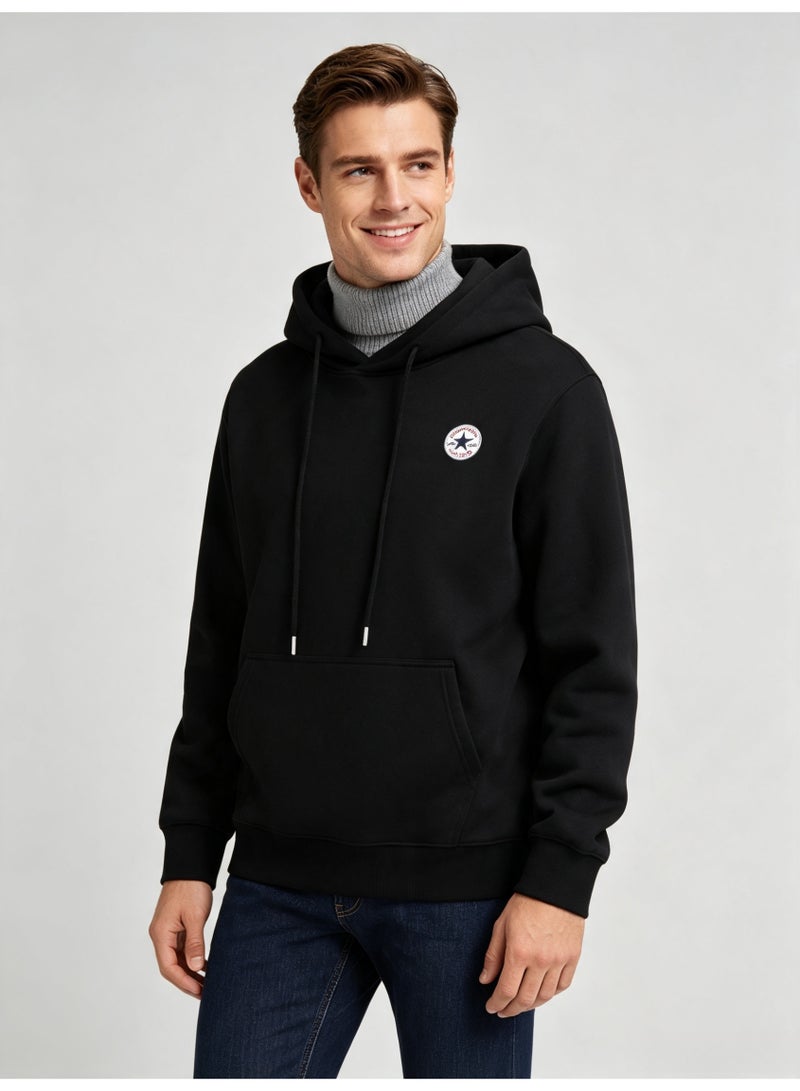 كونفرس CONVERSE Men's and women's basic hooded autumn loose pullover sweater - Image 2
