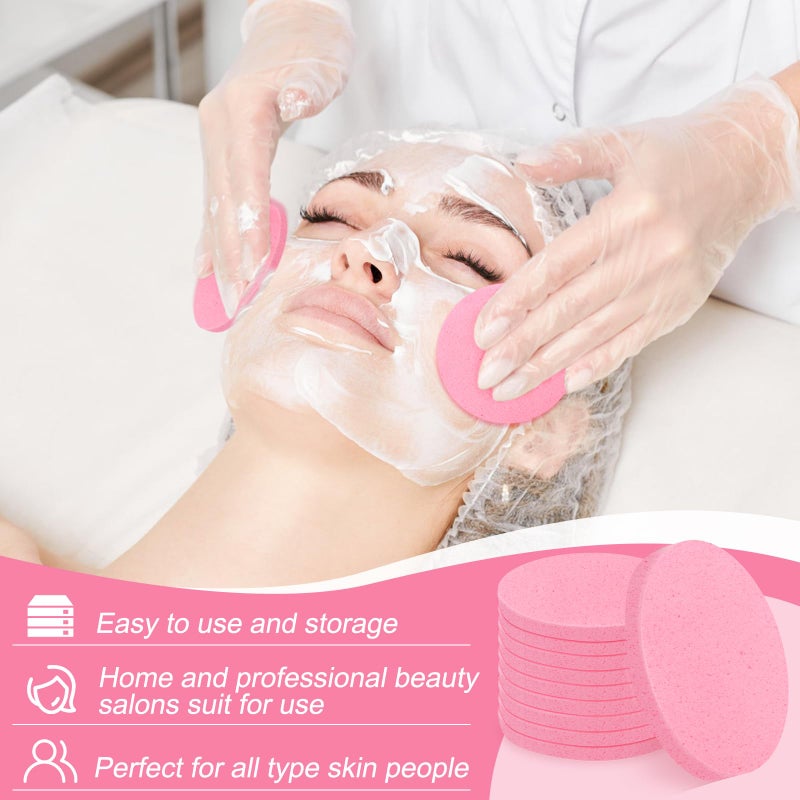 Luxiv 120 Pcs Facial Sponge Compressed, Luxiv Face Cleansing Sponge Estheticians Compressed Makeup Facial Sponge Round Wash Face Sponges for Women Compress Exfoliating Removal Sponge - Image 5