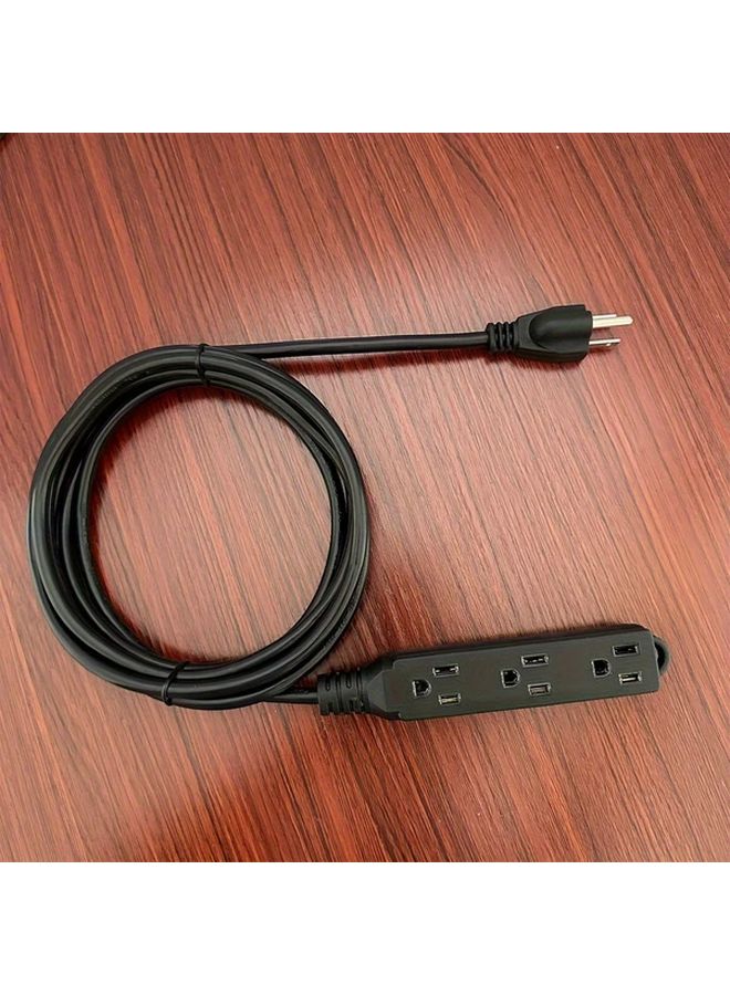Heavy Duty Surge Protector Extension Cord 10 Feet 1800W 15A US Plug Black - Image 5