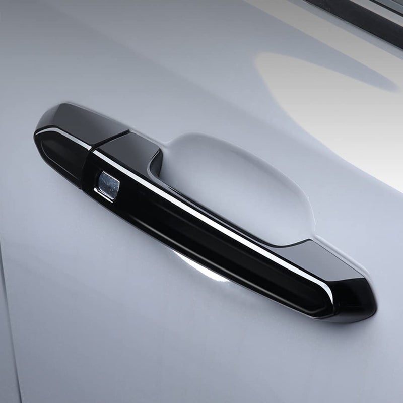 CYAuto Carbon Fiber Gloss Black Exterior Door Handle Cover Trims for Cadillac XT4 XT5 XT6 CT4 CT6 ATS CTS XTS 2013 2014 2015 2016 2017 2018 2019 2020 2021 2022 Gloss Black - Image 3