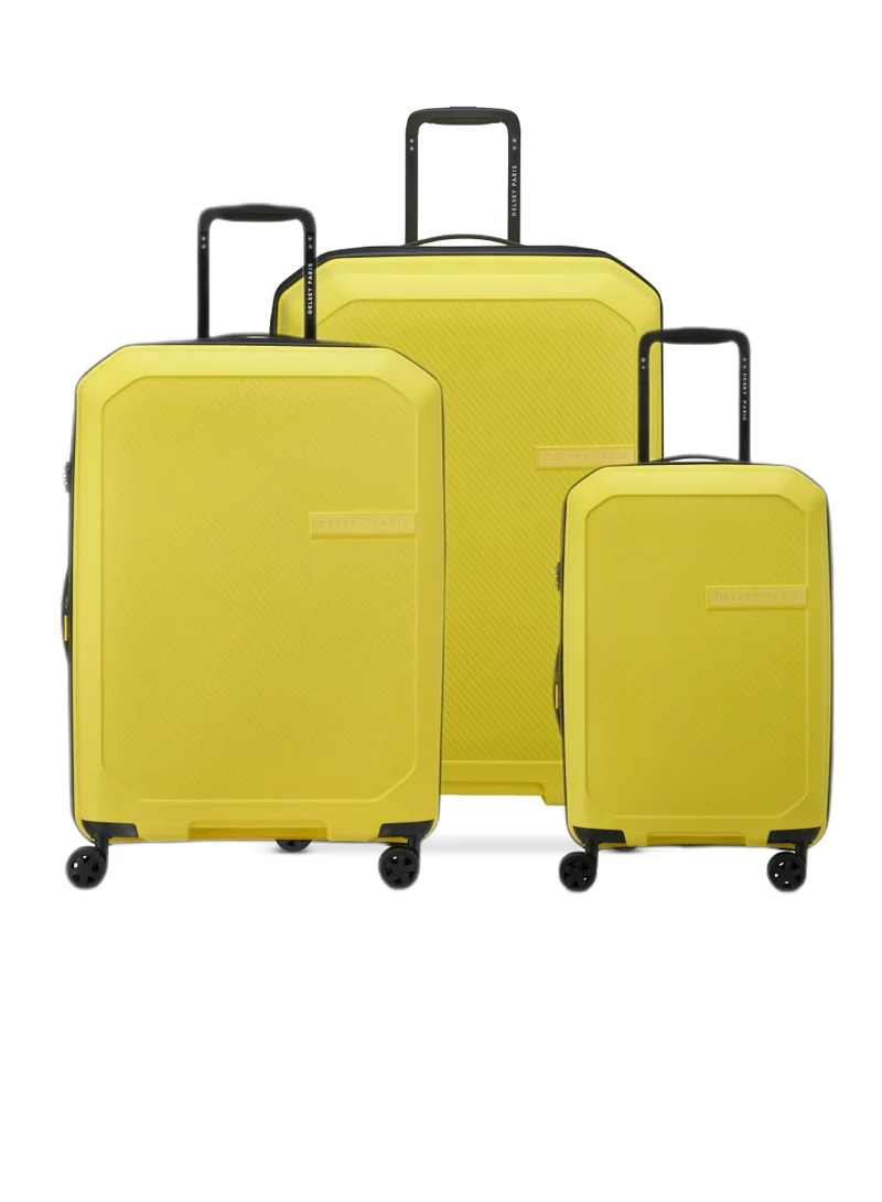DELSEY Anvers Expendable Double wheel luggage  trolley suitcase 3pcs set (L+M+S) 55/65/75cm Yellow