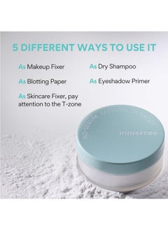 innisfree No Sebum Mineral Natural Powder 5 Grams For Oil Control For Oily Skin, Makeup Fixer & Reduces Hair Greasiness-3 In 1 Power, Korean Makeup  - Image 3