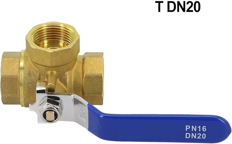 Brass Ball Valve 3 Way L T Port Manual Lever 1 6MPa For Water Oil Gas DN20 T Type - Image 5
