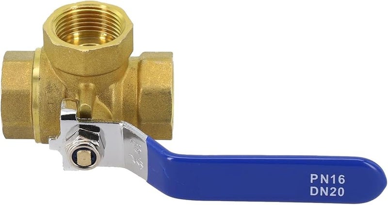 Brass Ball Valve 3 Way L T Port Manual Lever 1 6MPa For Water Oil Gas DN20 T Type - Image 2