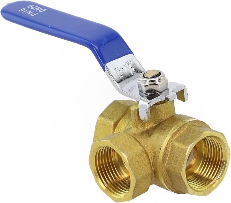 Brass Ball Valve 3 Way L T Port Manual Lever 1 6MPa For Water Oil Gas DN20 T Type - Image 4