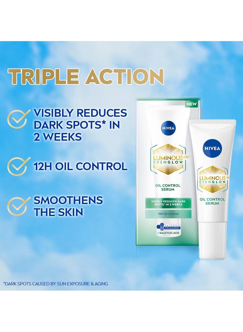 نيفيا سيروم لومينوس إيفن جلو للتحكم في توهج الوجه مع ثياميدول (أكثر فعالية 60 مرة من فيتامين C) وحمض الساليسيليك وحمض الهيالورونيك ومستخلصات الشجرة الخضراء لتقليل البقع الداكنة وترطيب البشرة | 10 مل - Image 4