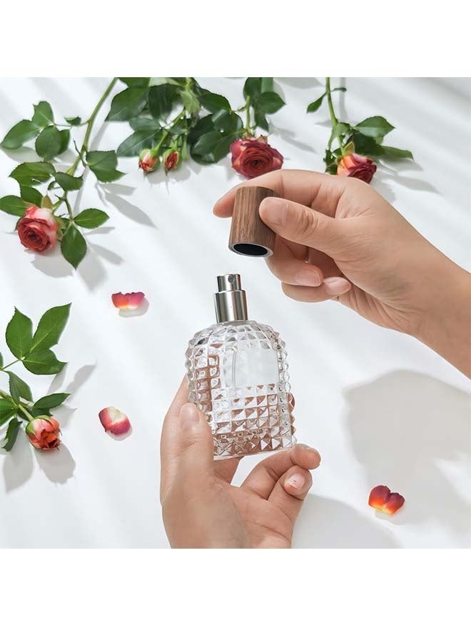 50ml/1.7 Oz Glass Spray Bottle Perfume Atomizer,Perfume Travel Refillable Spray Bottle Empty with 3 Kinds of Dispenser - Image 3