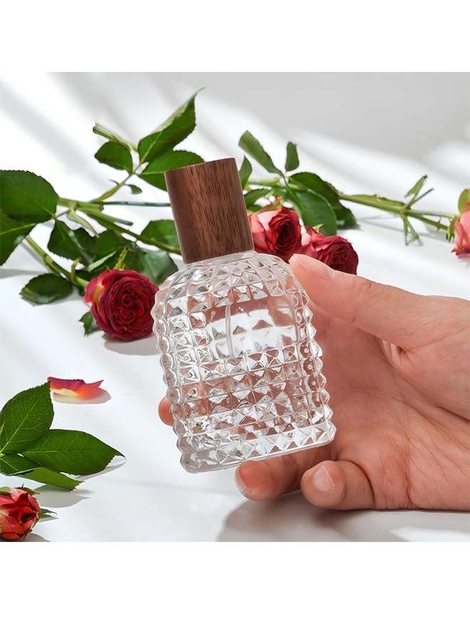 50ml/1.7 Oz Glass Spray Bottle Perfume Atomizer,Perfume Travel Refillable Spray Bottle Empty with 3 Kinds of Dispenser - Image 2