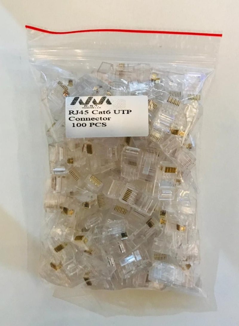 BRT RJ 45 Cat6 UTP Connector 100 PCS Pack - Image 3