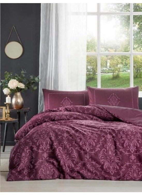 Open Cart - Akdenizpos UG01 Double Duvet Cover Set Antico Plum - Image 1