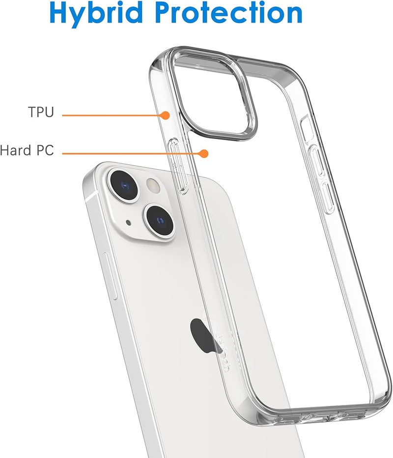 Clear for iPhone 13 - Shockproof Bumper Cover with Anti-Scratch Back - Image 3