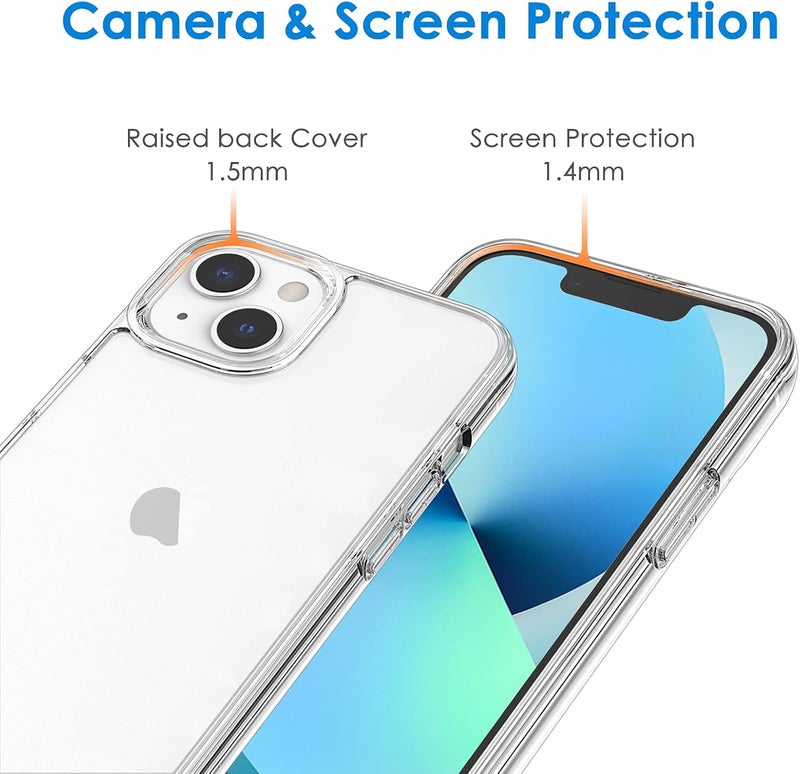 Clear for iPhone 13 - Shockproof Bumper Cover with Anti-Scratch Back - Image 5