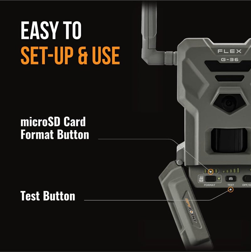 SPYPOINT Flex G-36 Twin Pack Cellular Trail Camera, 36MP Photos and 1080p Videos with Sound, GPS Enabled, Dual-Sim LTE Connectivity, 100' Flash & Detection Range, Responsive Trigger up to .3S - Image 2