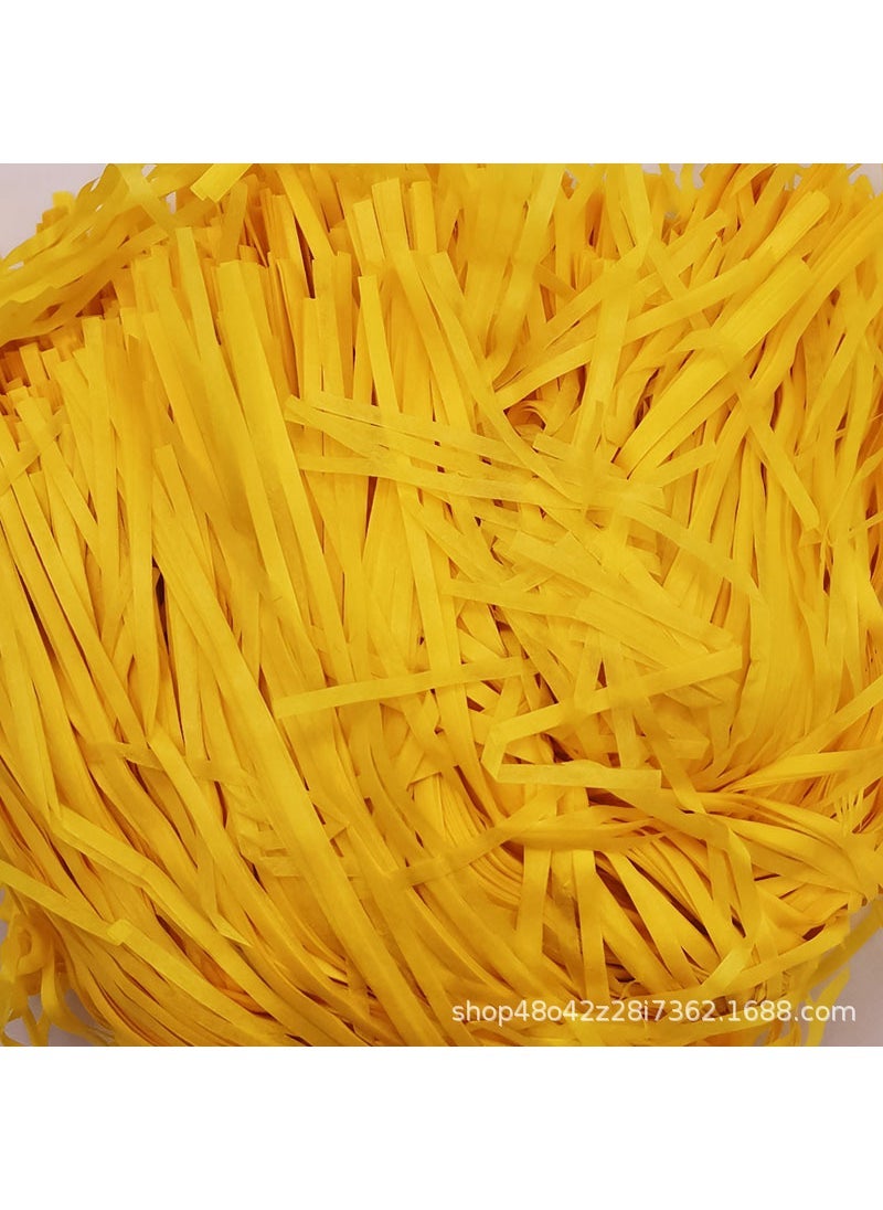 Generic Factory wholesale raffia paper silk gift box candy box decorative filler shredded paper Silk a large number of in stock shredded paper strips Yellow 