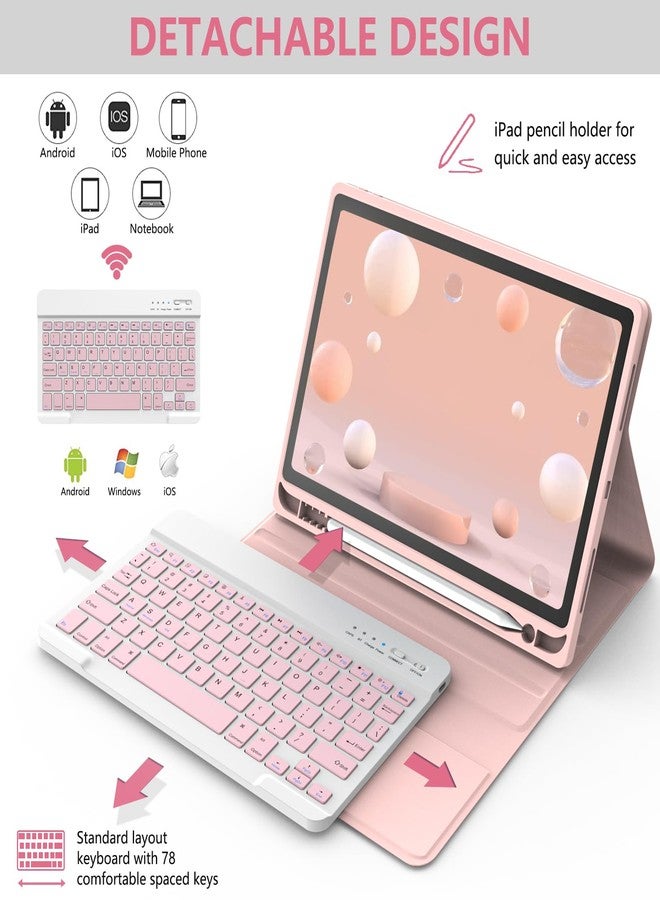 TaIYanG Keyboard Case for iPad Air 11-inch M3/M2/Air 5th/ 4th Generation- Detachable Bluetooth Keyboard Case with Pencil Holder - Flip Stand Cover for iPad Air 11"(2025&2024) /Air 5 2022/Air 4 2020/Pro 11 1st - Image 4