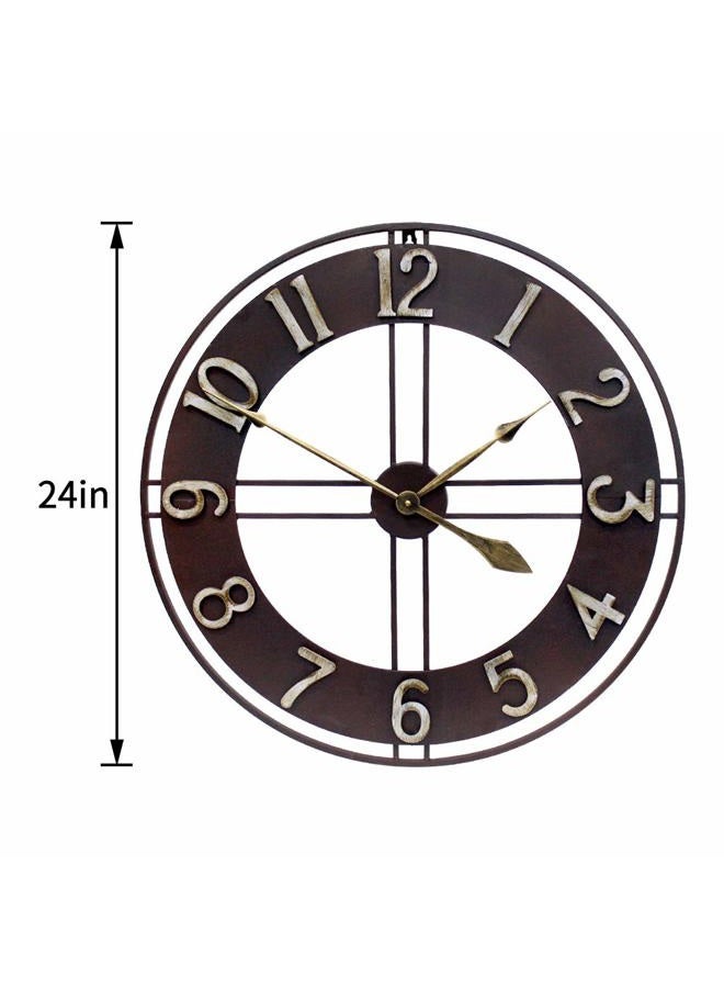 Growsun Metal Rust Large Wall Clock 30 inch - Image 2