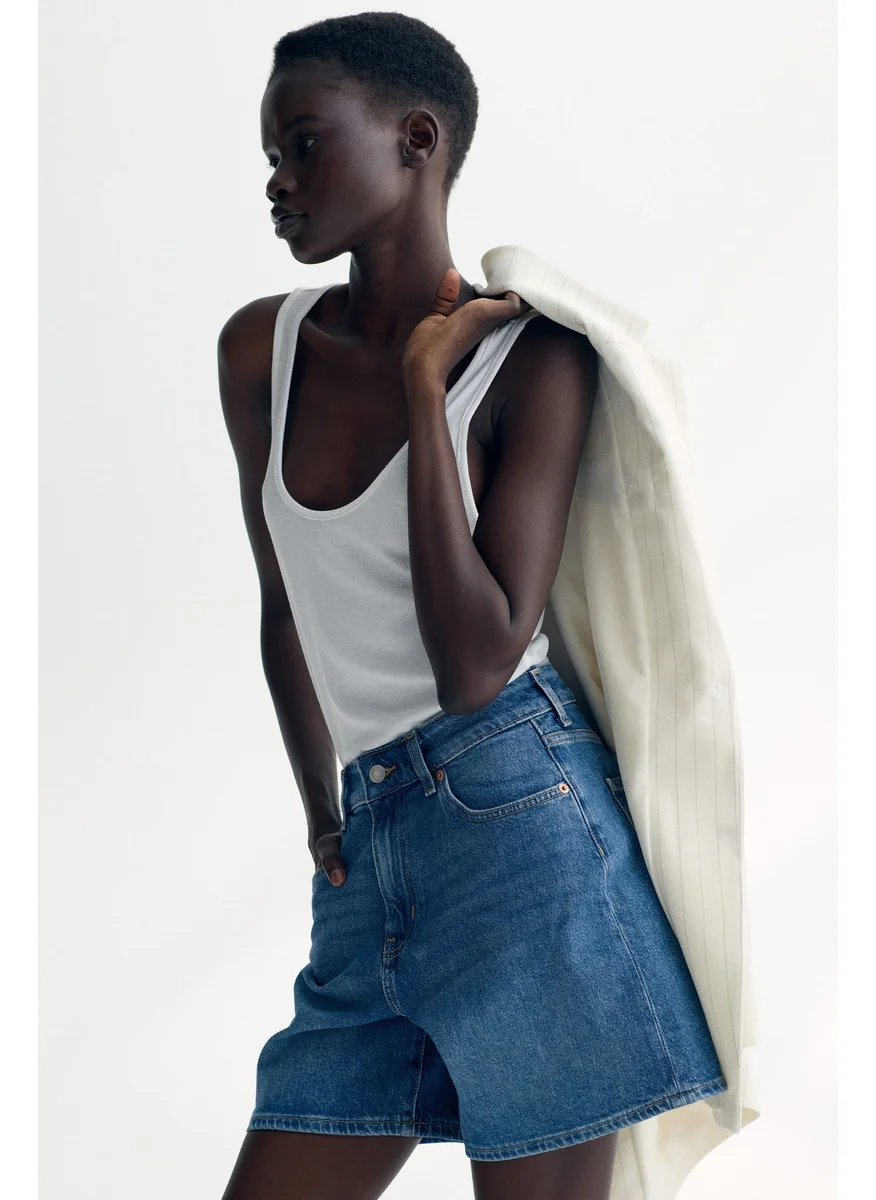 H&M High-Waisted Denim Shorts