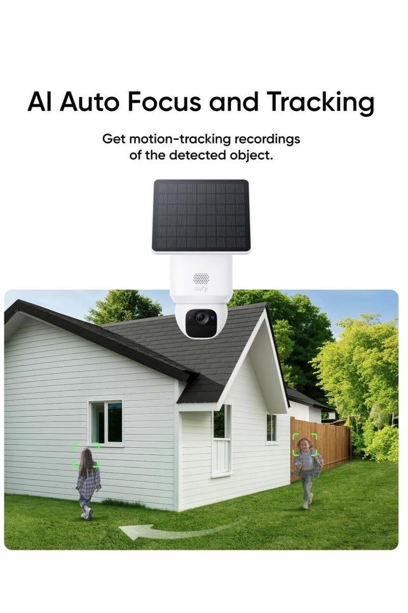 إيوفي كاميرا مراقبة لاسلكية E30 تعمل بالطاقة الشمسية بدقة 2K، بدقة 1440 بكسل عالية الوضوح، رؤية ليلية ملونة، مقاومة للعوامل الجوية، تتبع الحركة، صوت ثنائي الاتجاه - Image 5