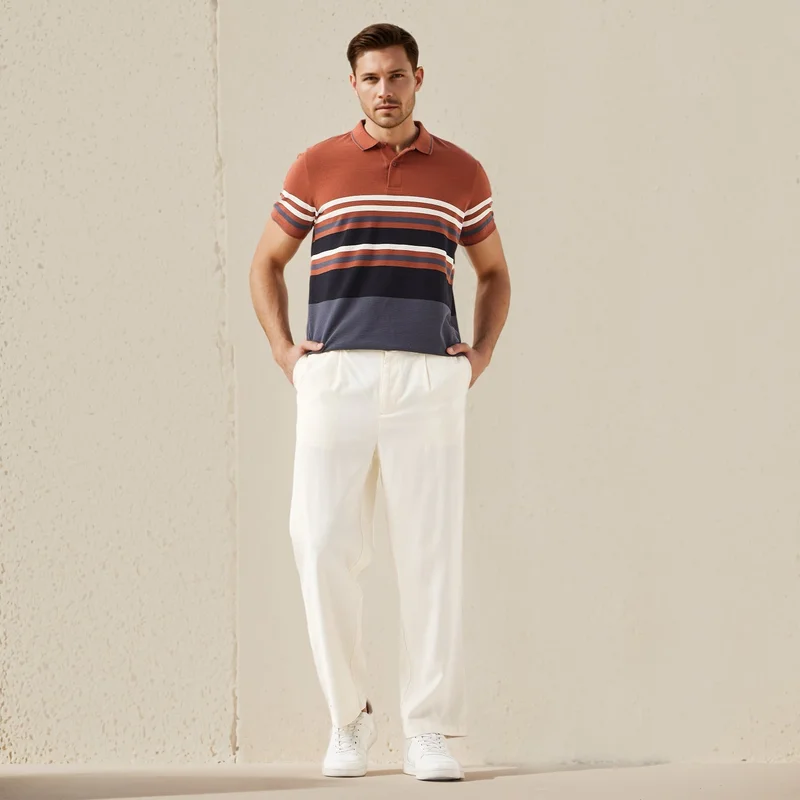 Splash FAV Striped Pique Polo T-shirt