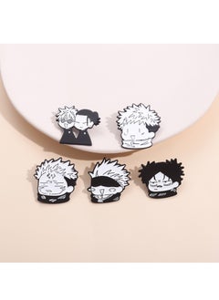 NIBEMINENT 5-Piece Jujutsu Kaisen Cartoon Brooches Alloy Badges  - Image 4