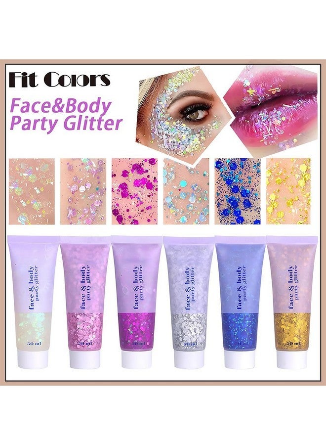 فيزي جل لامع للجسم، لمعان للوجه، جل لامع للجسم، ترتر، ظلال عيون سائلة لامعة، لمعان كثيف للوجه والشعر والأظافر، بودرة ليزر تجميلية ثلاثية الأبعاد، مكياج لامع للمهرجانات 50 مل (لون كريستالي) - Image 5