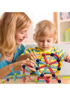 GRAFLO GRAFLO Magnetic Building Blocks Magnetic Sticks and Balls Game Set Construction Set 48 Pcs Early Educational STEM Learning Montessori Preschool Toys Magnet Construction Set for Kids 3+ years  - Image 5