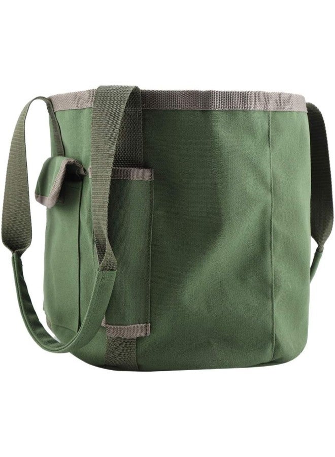 klarako Portable bucket Garden Tool Bag tote storage pouch waterproof Green 